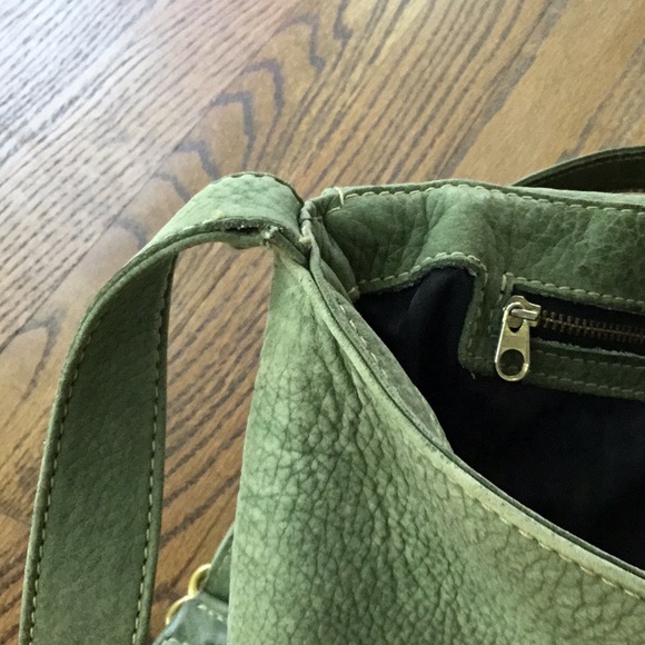 Vintage sage green leather coach purse - Picture 6 of 11